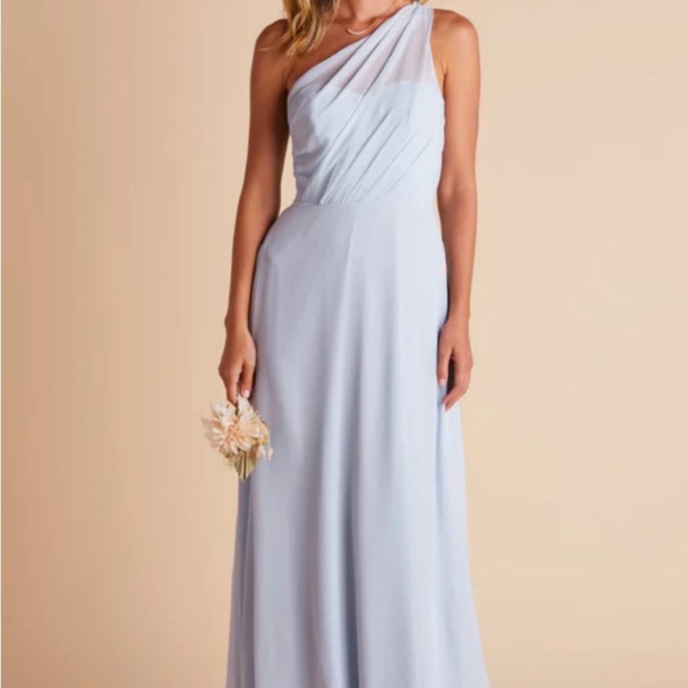 Birdy Grey One-Shoulder Sky Blue Dress